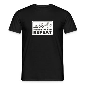 Drôle de sport d'endurance Jogging Fitness Jogging - T-shirt homme - noir - Devant - AI Model Male 178 light (178cm)