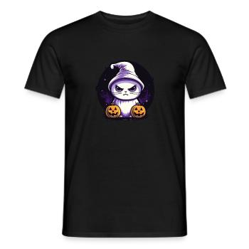 Halloween decoration kawaii cat Halloween gift - Men's T-Shirt - black - Front - AI Model Male 178 light (178cm)