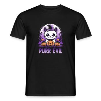 Halloween decoration Chibi cats Halloween gift - Men's T-Shirt - black - Front - AI Model Male 178 light (178cm)