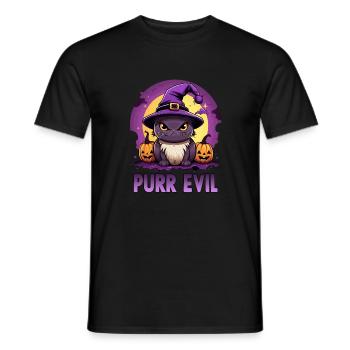 Halloween Costume de chat Bonbons ou farces Fête - T-shirt homme - noir - Devant - AI Model Male 178 light (178cm)