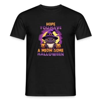 Costume de chat d'Halloween pour cadeau - T-shirt homme - noir - Devant - AI Model Male 178 light (178cm)