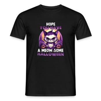 Kawaii Anime Cats Costume Halloween Anime Cats - Men's T-Shirt - black - Front - AI Model Male 178 light (178cm)