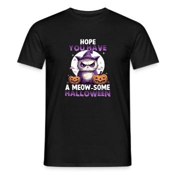 Grumpy Katzen Costume d'Halloween chats - T-shirt homme - noir - Devant - AI Model Male 178 light (178cm)