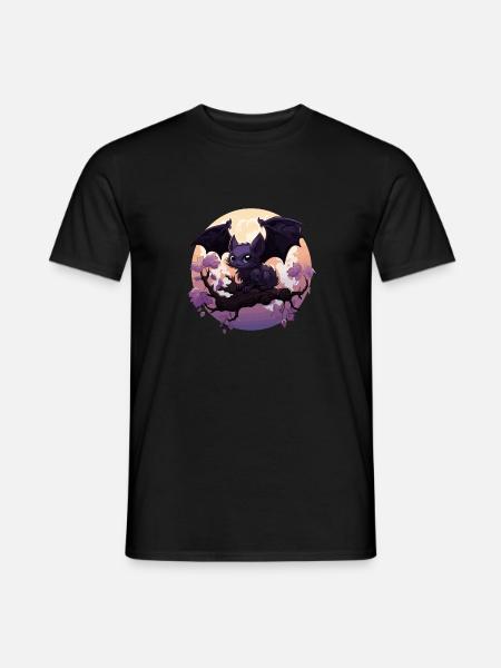 Kawaii Halloween Bat Chibi Bat - Men's T-Shirt - black