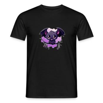 Costume d'Halloween motif chauve-souris mignon - T-shirt homme - noir - Devant - AI Model Male 178 light (178cm)