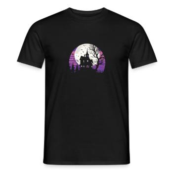 Costume de fête d'Halloween Maison hantée Temps - T-shirt homme - noir - Devant - AI Model Male 178 light (178cm)