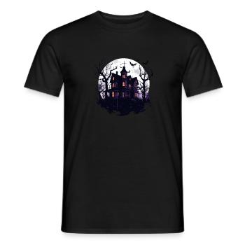Halloween Maison hantée Maison hantée horreur Halloween - T-shirt homme - noir - Devant - AI Model Male 178 light (178cm)