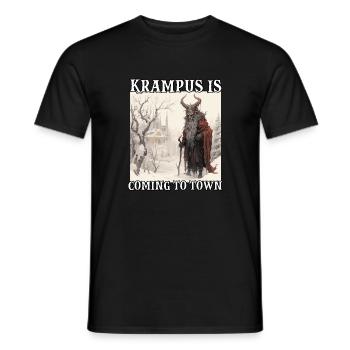 Krampus Père Noël T Personnage de légende - T-shirt homme - noir - Devant - AI Model Male 178 light (178cm)