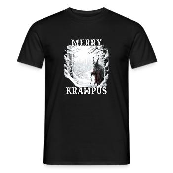 Krampus T | Costume de Krampus | Père Noël - T-shirt homme - noir - Devant - AI Model Male 178 light (178cm)