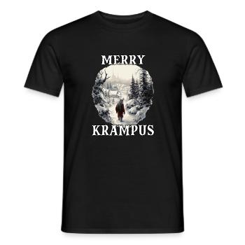 Merry Krampus Kramperl | Krampus Kostüm - Männer T-Shirt - Schwarz - Vorne - AI Model Male 178 light (178cm)
