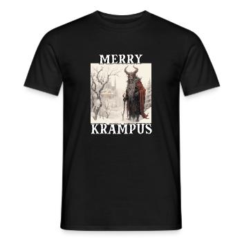 Krampus T Bayerischer Weihnachtsmann Kramperl - Männer T-Shirt - Schwarz - Vorne - AI Model Male 178 light (178cm)