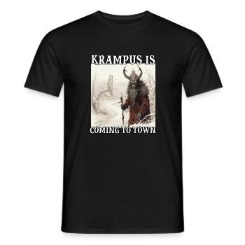 Krampus Maske | Krampus Kostüm Kramperl | - Männer T-Shirt - Schwarz - Vorne - AI Model Male 178 light (178cm)