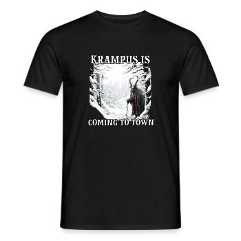 Krampus Maske Krampus Kostüm Kramperl Böser - Männer T-Shirt - Schwarz - Vorne - AI Model Male 178 light (178cm)