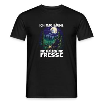 Wandern T Trekking Outfit Hiking Motiv - Männer T-Shirt - Schwarz - Vorne - AI Model Male 178 light (178cm)