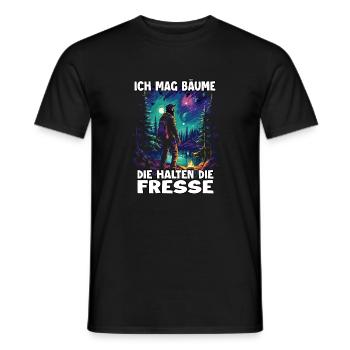 Wandern T Trekking Outfit Hiking Motiv - Männer T-Shirt - Schwarz - Vorne - AI Model Male 178 light (178cm)