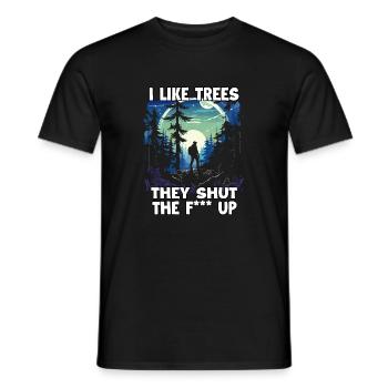 Lustiges Wander T für Naturliebhaber als - Männer T-Shirt - Schwarz - Vorne - AI Model Male 178 light (178cm)