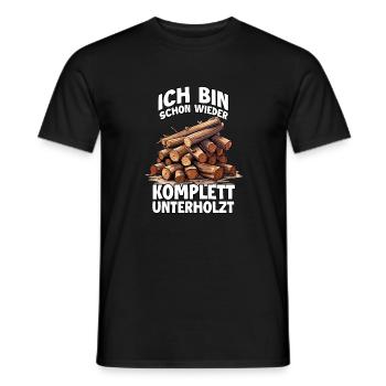Lustiges Holzfäller T für Forstwirte und Förster - Männer T-Shirt - Schwarz - Vorne - AI Model Male 178 light (178cm)