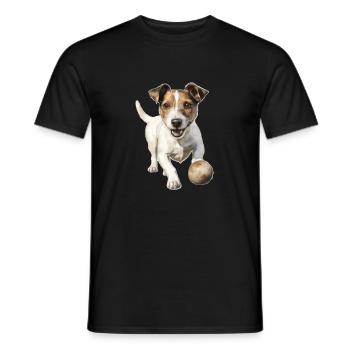 Jack Russell Dog Owner T Walking Clothing Jack - Men's T-Shirt - black - Front - AI Model Male 178 light (178cm)