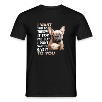 Frenchie Dog Lover Bouledogue français - T-shirt homme - noir - Devant - AI Model Male 178 light (178cm)