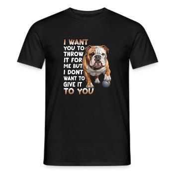 Bulldog anglais Amoureux des chiens Bulldogs - T-shirt homme - noir - Devant - AI Model Male 178 light (178cm)