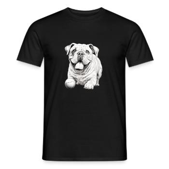 Bouledogues anglais Dog Holder T Dog Walking - T-shirt homme - noir - Devant - AI Model Male 178 light (178cm)