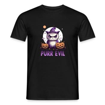 Doux chat Costume d'Halloween Porte-chat Halloween - T-shirt homme - noir - Devant - AI Model Male 178 light (178cm)