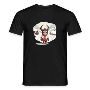 Krampus Böser Weihnachtsmann Kramperl Krampus - Männer T-Shirt - Schwarz - Vorne - AI Model Male 178 light (178cm)