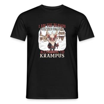 Krampus T Dämonischer Weihnachtsmann Kramperl - Männer T-Shirt - Schwarz - Vorne - AI Model Male 178 light (178cm)