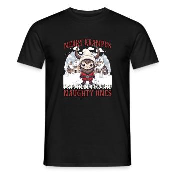 Krampus T | Krampus costume | Bad Santa Claus - Men's T-Shirt - black - Front - AI Model Male 178 light (178cm)