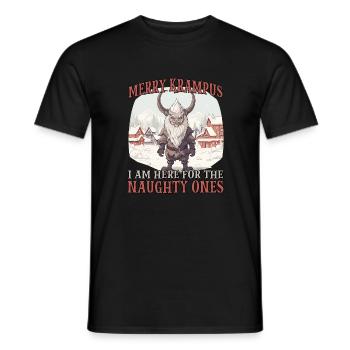 Kawaii Krampus T Costume de Père Noël méchant - T-shirt homme - noir - Devant - AI Model Male 178 light (178cm)