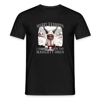 Krampus Maske | Kawaii Kramperl | Weihachtsmann - Männer T-Shirt - Schwarz - Vorne - AI Model Male 178 light (178cm)