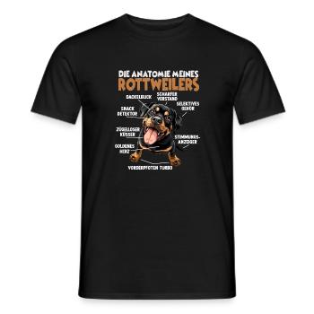 Drôle de Rottweiler T pour les promenades de chiens des propriétaires de chiens - T-shirt homme - noir - Devant - AI Model Male 178 light (178cm)