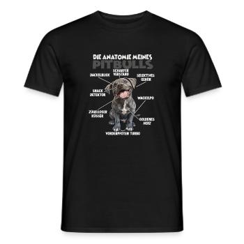 Drôle Pitbull Chien Propriétaire T Pitbull Walk - T-shirt homme - noir - Devant - AI Model Male 178 light (178cm)