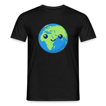Gift for environmentalists student demo Earth - Men's T-Shirt - black - Front - AI Model Male 178 light (178cm)