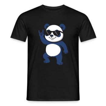 Süßer Panda – Lustiges Tier Design für Panda-Fans - Männer T-Shirt - Schwarz - Vorne - AI Model Male 178 light (178cm)