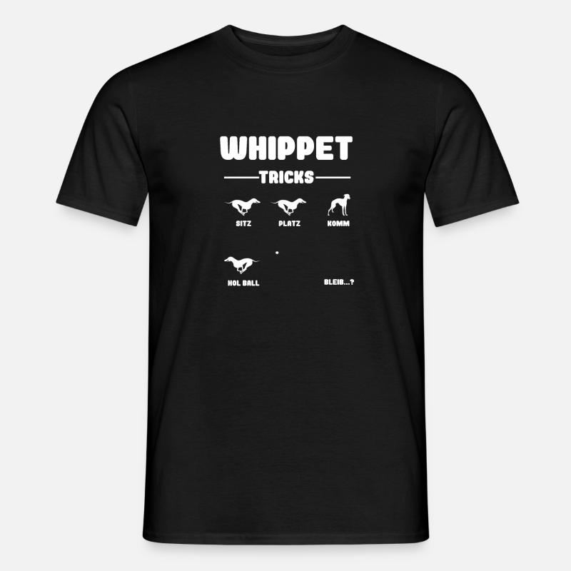 Whippet Tricks , Windhund Kunststücke Geschenkidee - Männer T-Shirt - Schwarz