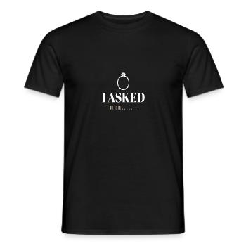 Fiançailles mariage homme courageux motif cadeau - T-shirt homme - noir - Devant - AI Model Male 178 light (178cm)