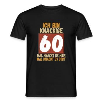 Ich bin knackige 60 - Männer T-Shirt - Schwarz - Vorne - AI Model Male 178 light (178cm)