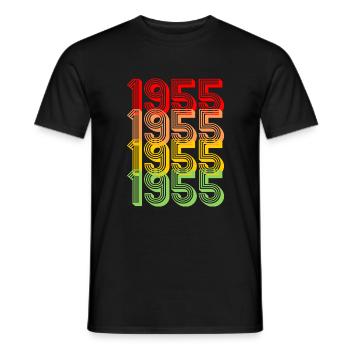 1955 Retro 70th Birthday Gift Vintage 1955 - Men's T-Shirt - black - Front - AI Model Male 178 light (178cm)