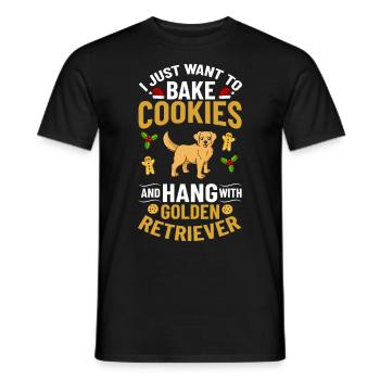 Golden Retriever Hund Welpen Besitzer Weihnachten - Männer T-Shirt - Schwarz - Vorne - AI Model Male 178 light (178cm)
