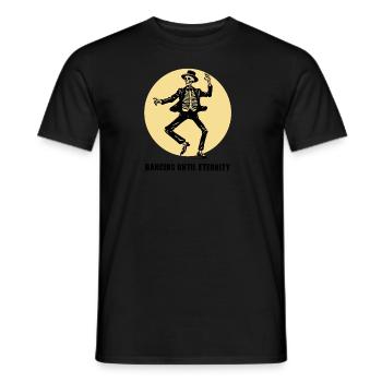 Tanzendes Skelett, Dancing until eternity - Männer T-Shirt - Schwarz - Vorne - AI Model Male 178 light (178cm)