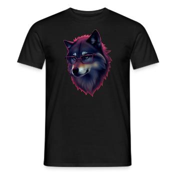 Wolf - Men's T-Shirt - black - Front - AI Model Male 178 light (178cm)