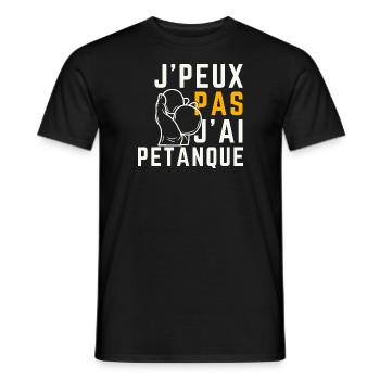 Ich kann kein Pétanque haben - Männer T-Shirt - Schwarz - Vorne - AI Model Male 178 light (178cm)