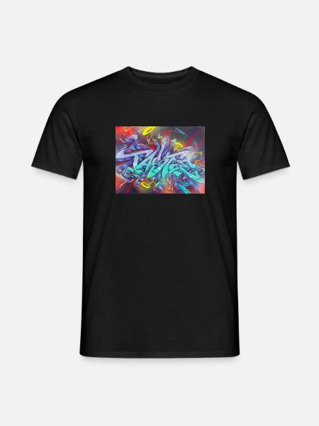 Buntes Graffiti - Männer T-Shirt - Schwarz
