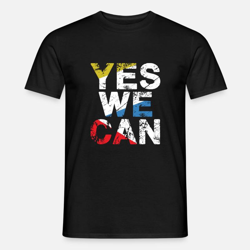 Yes we can - Männer T-Shirt - Schwarz