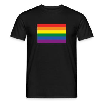 LGBT Flag - Gay Pride Flag - Men's T-Shirt - black - Front - AI Model Male 178 light (178cm)