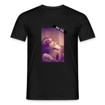 Bad Girl Smoking - Männer T-Shirt - Schwarz - Vorne - AI Model Male 178 light (178cm)