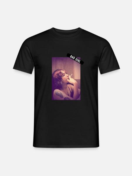Smoking de mauvaise fille - T-shirt homme - noir
