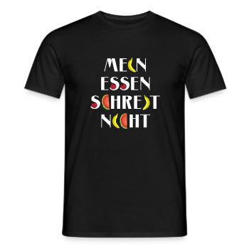 Mein Essen schreit nicht - vegan vegetarisch - Männer T-Shirt - Schwarz - Vorne - AI Model Male 178 light (178cm)