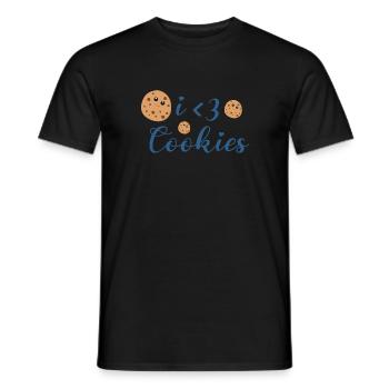 i love cookies - Männer T-Shirt - Schwarz - Vorne - AI Model Male 178 light (178cm)